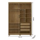 Ver imagem 4 de Guarda-Roupa 2 Portas Flex de Correr 3 Gavetas 100% MDF com Espelho e Pés Dubai Infinity