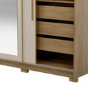 Ver imagem 6 de Guarda-Roupa 2 Portas Flex de Correr 3 Gavetas 100% MDF com Espelho e Pés Dubai Infinity