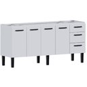 Ver imagem 1 de Gabinete Aço Atena 1,74 Metros Branco para Pia 1,80 Metros - P103617 - Cozimax Gabinete Aço Atena 1,