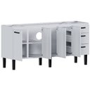Ver imagem 2 de Gabinete Aço Atena 1,74 Metros Branco para Pia 1,80 Metros - P103617 - Cozimax Gabinete Aço Atena 1,