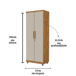 Multiuso Ouro Cor:ipe Off White - Armário - Mizza Decor - 5
