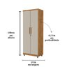 Multiuso Ouro Cor:ipe Off White - Armário - Mizza Decor - 5