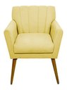 Ver imagem 3 de Kit 2 Poltronas Decorativa Cecília - Amarela