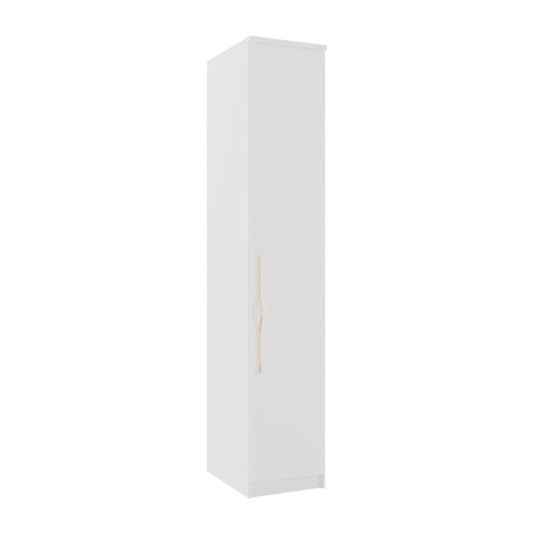 Módulo Canto 1 Porta 5 Prateleiras 100% MDF Decor Branco