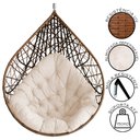 Ver imagem 3 de Cadeira Balanço Ninho Suspenso Gota Tramado com Suporte e Almofada Impermeável