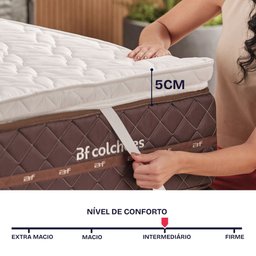 Pillow Top Solteiro Espuma D33 Hipoalergênico 88x188x5cm Bf Colchões - 4