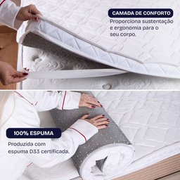 Pillow Top Solteiro Espuma D33 Hipoalergênico 88x188x5cm Bf Colchões - 5