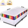 Cama Box Solteirão com Colchão a Vácuo Ortopédico Espuma Certificada 97x203x51cm - Bf Colchões - 2