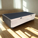 Ver imagem 3 de Cama Box Baú Solteiro Suede Bege com Pistão a Gás - Imperium do Sono