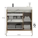 Ver imagem 2 de Gabinete de Banheiro 80cm com Lavatório Ref 890 Cewal - Itapuã/thassos