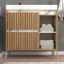 Ver imagem 1 de Gabinete de Banheiro 80cm com Lavatório Ref 890 Cewal - Itapuã/thassos