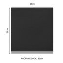 Ver imagem 3 de Armário de Cozinha Aéreo 100% MDF 60 cm 1 Porta Branco/Preto Acordes Madesa
