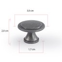 Ver imagem 2 de Puxador Redondo Flor em Metal para Móveis Kit 15 Unidade Puxador de Guarda Roupa Puxadores de Gaveta