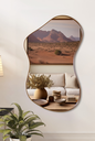 Ver imagem 1 de Espelho Decorativo Orgânico 11 com Moldura Lâmina de Madeira