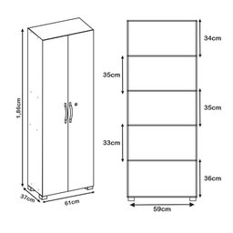 Armário Multiuso Nt4020 Freijó/ Off White Freijó Off White - 4 Armário Multiuso Nt4020 Freijó/ Off White Freijó Off White - 4
