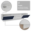 Ver mais imagens de Rack Suspenso para Tv até 80 Polegadas 218 Cm 2 Portas Branco/azul Vik Madesa