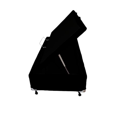 Cama Box Baú Castor Solteiro Corano Preto 88x188x35cm