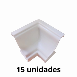 Kit/15 Cantos Interno Branco para Moldura de Pvc - 3