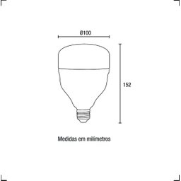 Lâmpada Pro Led Alta Potência 40w Blumenau Bivolt Luz Branca 6500k - 5