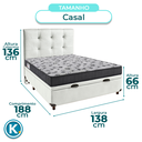 Ver imagem 3 de Kit Cama Box Bau + Cabeceira + Colchão Casal D33 - Iso100 - Ortobom