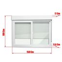 Ver imagem 2 de Janela Integrada Pvc 2 Folhas Vidro Liso Itec