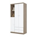 Ver imagem 5 de Guarda Roupa Infantil 03 Portas 02 Gavetas Pique Esconde Henn Rústico Branco