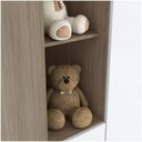 Ver imagem 3 de Guarda Roupa Infantil 03 Portas 02 Gavetas Pique Esconde Henn Rústico Branco
