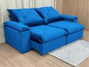Ver imagem 2 de Sofá Retrátil e Reclinável Comfort Premium Tamanhos e Cores Cor:azul;tamanho:1,80