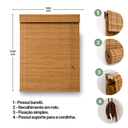 Ver mais imagens de Persiana Rolô Bambu 100LARG X 230ALT com Bandô Natural