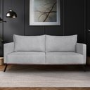 Ver imagem 1 de Sofá Living 2 Lugares com Pés de Ferro Almofadas Soltas 180cm Saiph Bouclê Cinza G63 - Gran Belo