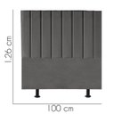 Ver imagem 3 de Cabeceira Cama Box Solteiro Queem Estofada Carla 100cm Linho:cinza Escuro