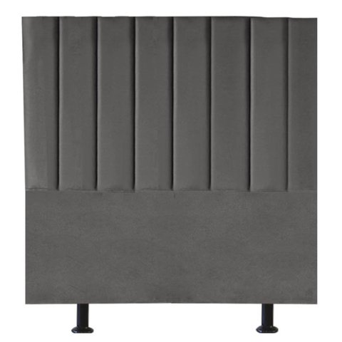 Cabeceira Cama Box Solteiro Queem Estofada Carla 100cm Linho:cinza Escuro