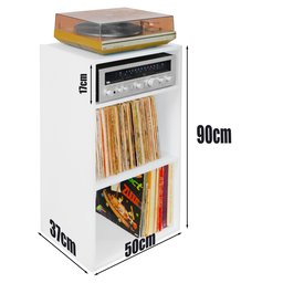 Estante Branca para Discos Lp Vinil Coleções - 2