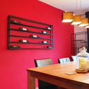 Ver imagem 1 de Adega de Parede para 20 Garrafas de Vinho - Estante Suporte Estilo Industrial - Modelo Vinho Chic 20