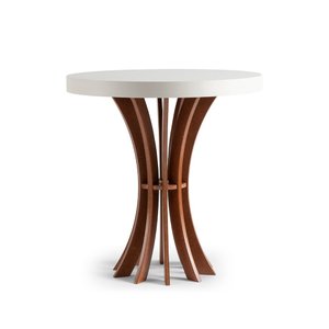 Mesa de Canto Cálice 40cm Ø X 40cm de Altura - Branco