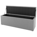 Ver imagem 5 de Cabeceira E Baú Cama Box King Size Grace 195cm Suede Cinza