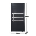 Ver imagem 4 de Porta Pivotante de Alumínio 210 X 120cm com Friso Veneza Esquadrias Bergamo Abertura Direita