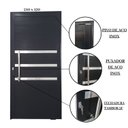 Ver imagem 4 de Porta Pivotante de Alumínio 210 X 120cm com Friso Veneza Esquadrias Bergamo Abertura Esquerda