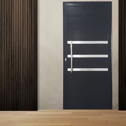 Porta Pivotante de Alumínio 210 x 120cm com Friso Veneza Esquadrias Bergamo - 1