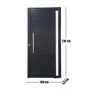 Ver imagem 5 de Porta Pivotante de Alumínio 210 x 100cm com Visor Veneza Esquadrias Bergamo Abertura Direita Preto