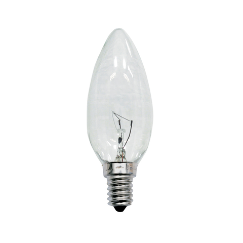 Kit 8 Lâmpadas Incandescente Taschibra Vela 25w E14 Clara 110v