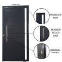 Ver imagem 4 de Porta Pivotante de Alumínio 210 X 120cm com Visor Veneza Esquadrias Bergamo Abertura Direita