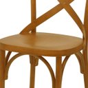 Ver imagem 5 de Kit 4 Cadeira De Jantar Katrina X Espanha Madeira Maciça Assento Anatômico - Mel