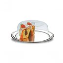 Ver imagem 1 de Conjunto para Bolo Vai a Mesa com Prato Aço Inox 32 Cm de Diâmetro e Cupula Petúnia Inox