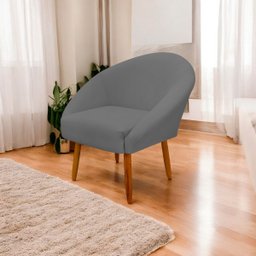 Poltrona Decorativa para Sala Recepção Manicure Consultório Stella Suede - 2