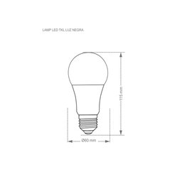 Lâmpada Led Luz Negra 7w E-27 - 4