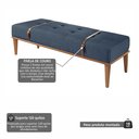 Ver imagem 4 de Recamier de Madeira Eucalipto, Estofado e Cinto de Couro Yarin 