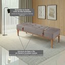 Ver mais imagens de Recamier de Madeira Eucalipto, Estofado e Cinto de Couro Yarin 