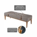 Ver imagem 5 de Recamier de Madeira Eucalipto, Estofado e Cinto de Couro Yarin 