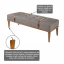 Ver imagem 6 de Recamier de Madeira Eucalipto, Estofado e Cinto de Couro Yarin 